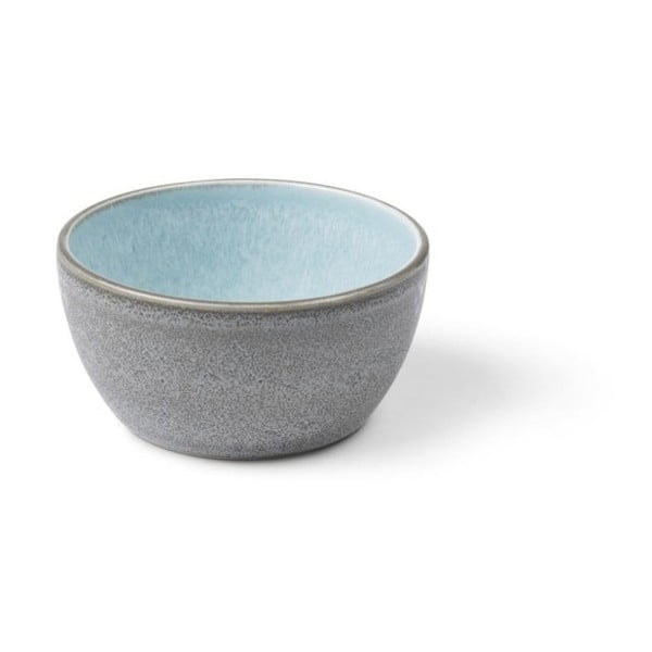 Pilkos spalvos akmens masės dubuo su vidine šviesiai mėlynos spalvos glazūra Bitz Mensa, ⌀ 10 cm-image-1