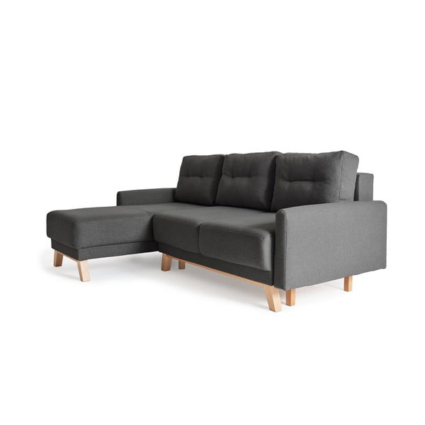 Tamsiai pilka modulinė kampinė sofa-lova Bonami Selection Pop-image-4