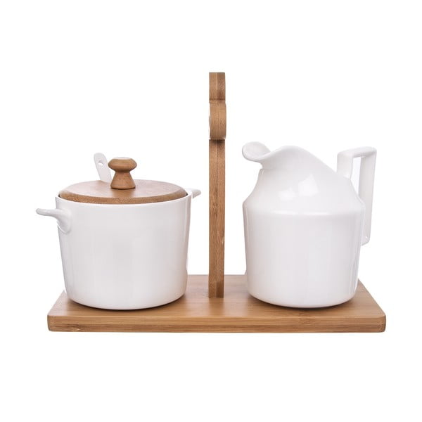 Porcelianinė cukrinė ir pieno ąsotis Whiteline - Orion-image-2