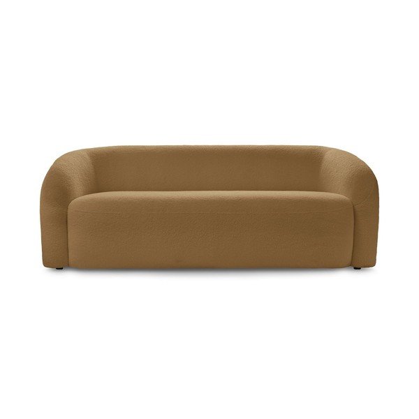 Garstyčių spalvos sofa iš boucle 193 cm Elina – Bobochic Paris