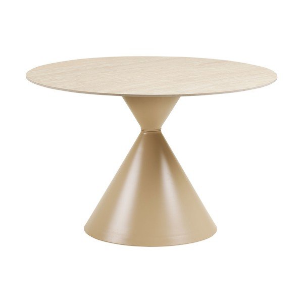 Iš keraminės plokštės apvalios formos valgomojo stalas ø 120 cm Annecy – House Nordic-image-2