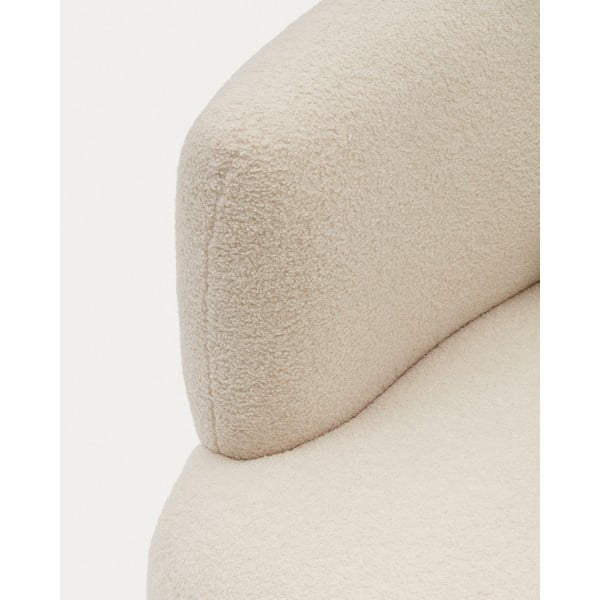Iš boucle krėslas kreminės spalvos Martina – Kave Home-image-1