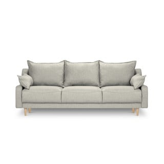 Šviesiai pilka sofa-lova su daiktadėže Mazzini Sofos Freesia