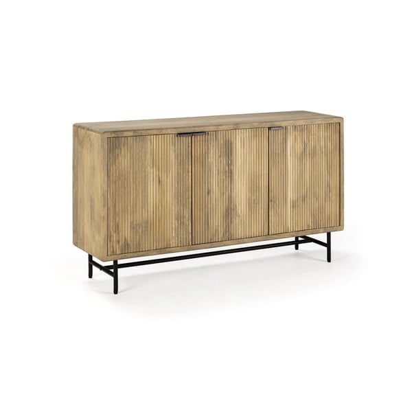 Natūralios spalvos iš mango masyvo šoninė spintelė 150x85x40 cm Mundra – MOME-image-2