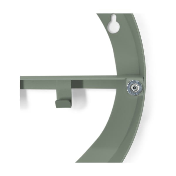 Pilkai žalios spalvos iš metalo pakabinama/su veidrodžiu vonios daiktadėžė 35x35 cm Sonnet – Spinder Design-image-2