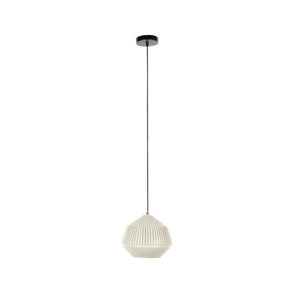 Smėlio spalvos pakabinamas šviestuvas su metaliniu gaubtu ø 26 cm Aysa - White Label