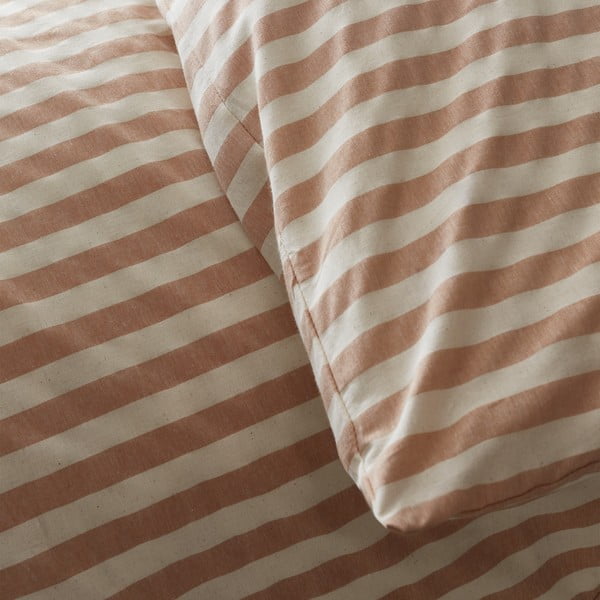 Terakotos spalvos dvigulė/itin ilga patalynė 230x220 cm Zanzibar Stripe – Pineapple Elephant-image-4