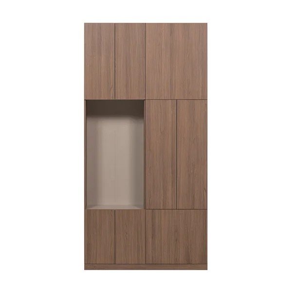 Tamsios natūralios spalvos modulinė spinta 108x215 cm Build – WOOOD