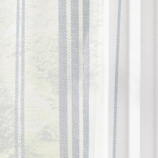 Baltos spalvos iš šydo permatoma užuolaida 140x229 cm Harbour Stripe – Catherine Lansfield-image-3