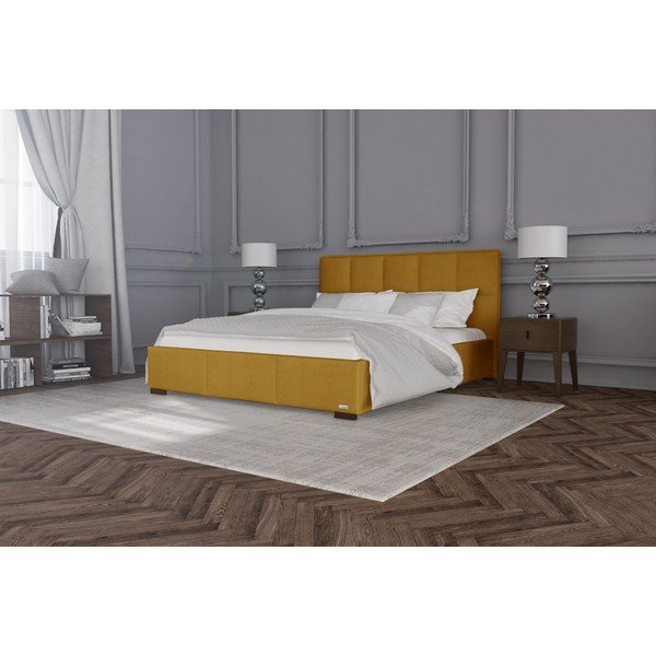 Oranžinės spalvos dvigulė lova Guy Laroche Home Allure, 140 x 200 cm-image-1