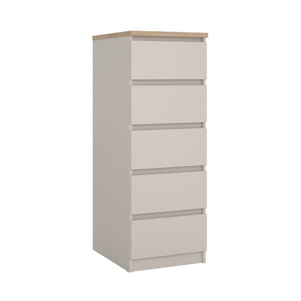 Kreminės spalvos šoninė spintelė 40x111x50 cm Naia – Tvilum
