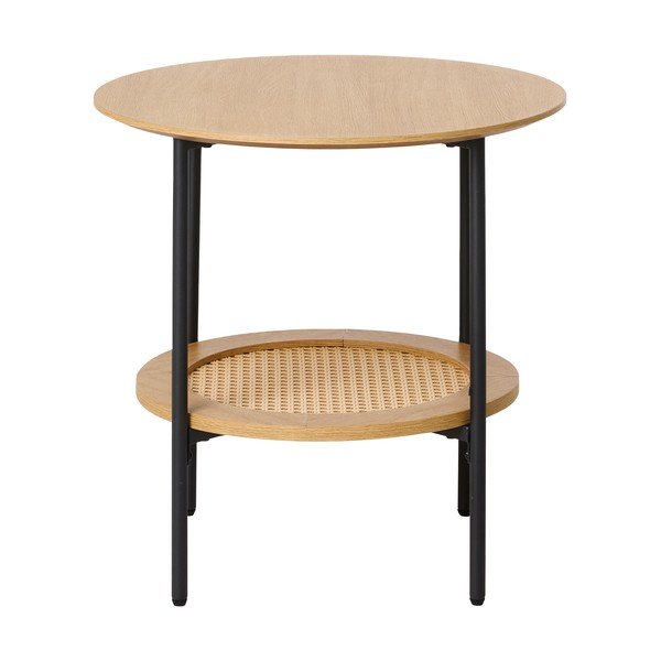 Apvalios formos šoninis stalas iš ąžuolo ø 50 cm Pensacola – Unique Furniture-image-1