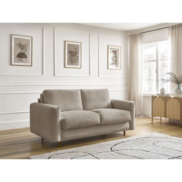 Taupe spalvos sofa miegojimui/sulankstoma 220 cm Cocoone – Bobochic Paris-image-1