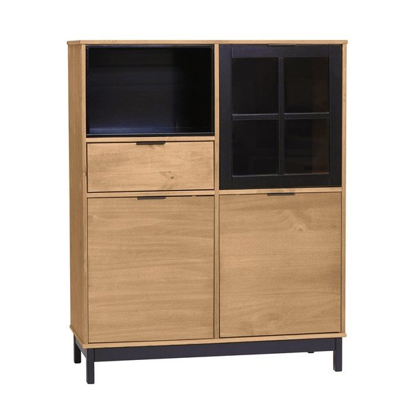 Ruda-juoda pušies masyvo komoda "Marckeric Denise", aukštis 120 cm-image-4