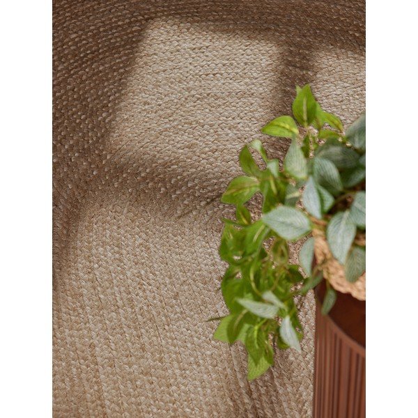 Apverčiamas/rankų darbo tamsios natūralios spalvos iš džiuto kilimas 160x230 cm Braided – Hanse Home-image-2