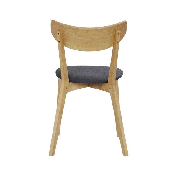 Rudo ąžuolo valgomojo kėdė su tamsiai pilka sėdyne Rowico Ami-image-4