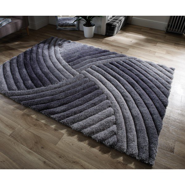 Pilkas kilimas Flair Rugs Furrow, 160 x 230 cm-image-4