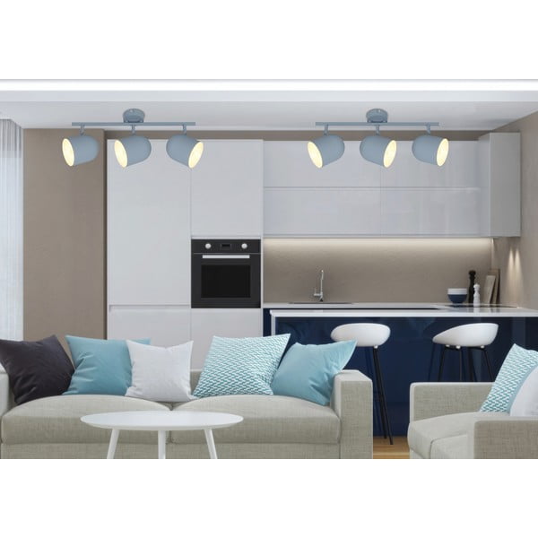 Lubinis šviestuvas šviesiai mėlynos spalvos 55x10 cm su metaliniu gaubtu Azuro – Candellux Lighting-image-1