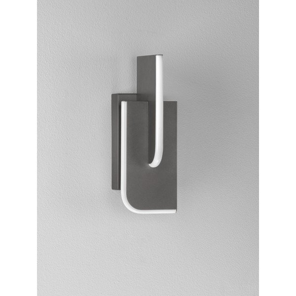 Šviesiai pilkos spalvos iš metalo sieninė lempa LED su pritemdymo funkcija Totem – Nova Luce-image-3