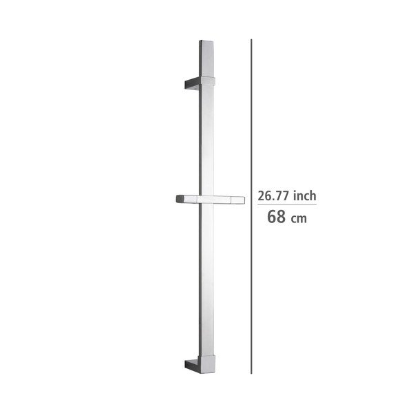 Sieninis dušo strypas iš nerūdijančio plieno, blizgaus sidabro spalvos 68 cm Design - Wenko-image-1