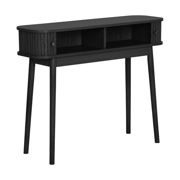 Juodos spalvos iš pušies masyvo konsolinis staliukas 30x100 cm Nikoo – House Nordic-image-3