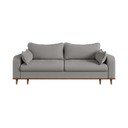Iš kordinio velveto sofa šviesiai pilkos spalvos 220 cm Beata – Ropez