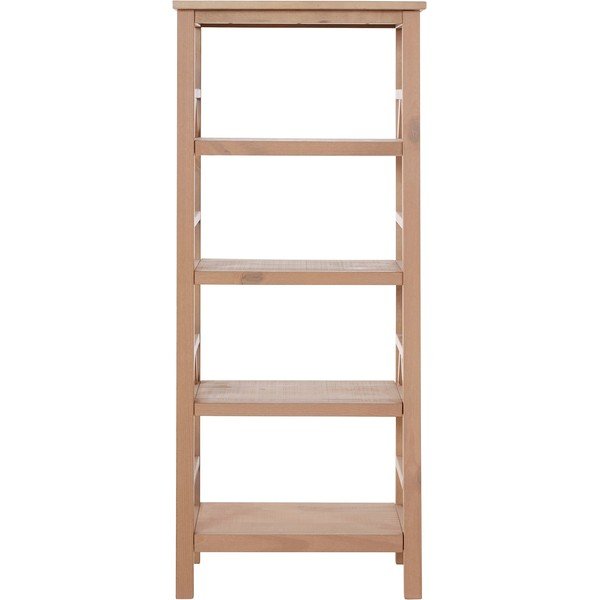 Iš pušies masyvo knygų spinta  natūralios spalvos 62x138 cm Titian – Støraa