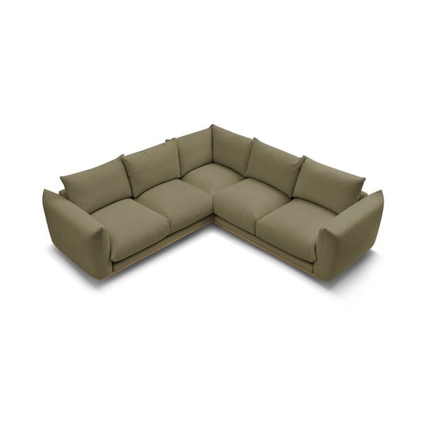 Kampinė sofa šviesiai žalios spalvos Ernest – Bobochic Paris-image-4