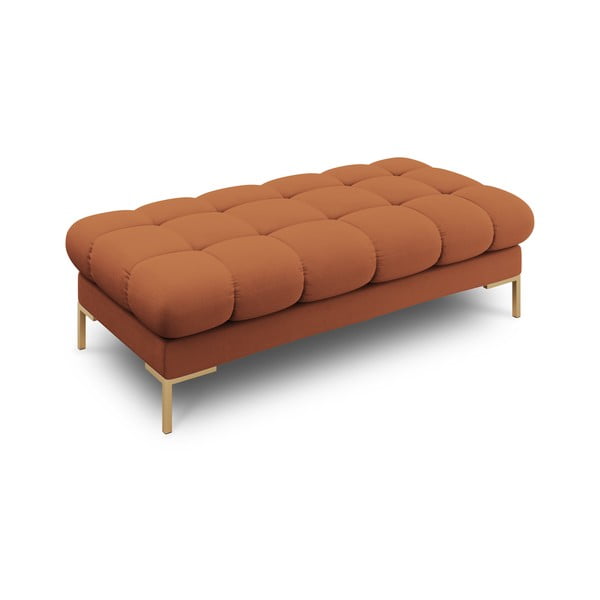 Raudonos plytų spalvos paminkštinto audinio suolas Bali – Cosmopolitan Design-image-3