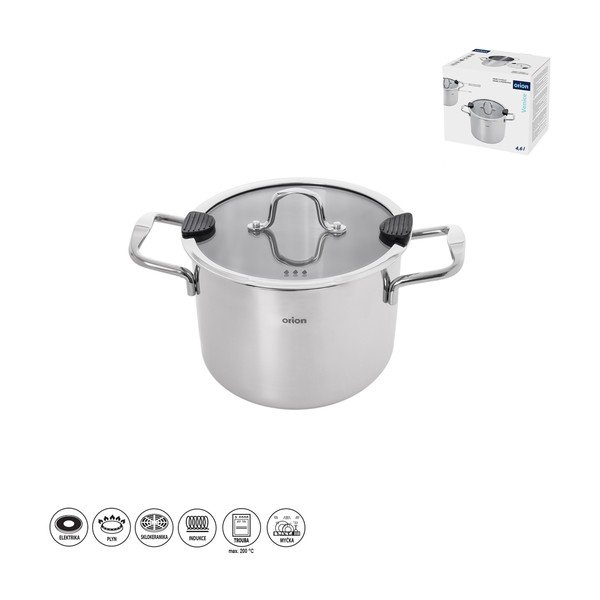 Puodas iš nerūdijančio plieno su dangčiu 4,6 l Venice – Orion-image-4