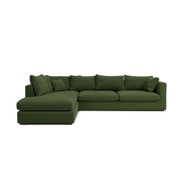Tamsiai žalia kampinė sofa (kairysis kampas) Comfy - Scandic