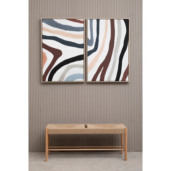 Paveikslai su rėmeliu/tapyba ant drobės 2 vnt. 63x93 cm Astratto – Premier Housewares-image-3