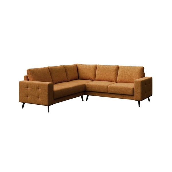 Modulinė kampinė sofa oranžinės spalvos Fynn – Ghado-image-2