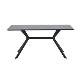 Juodas valgomojo stalas WOOOOD Bruno, 160 x 90 cm