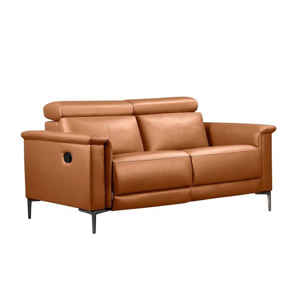 Iš dirbtinės odos sofa rudos spalvos 160 cm Lund – Støraa-image-2