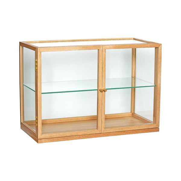 Vitrina natūralios spalvos iš ąžuolo 60x42x32 cm Poetic – Hübsch