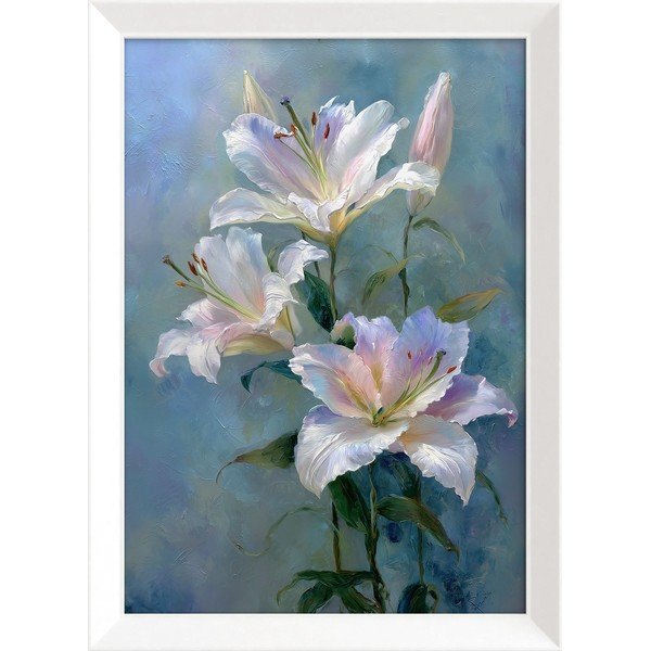 Spausdintas paveikslas su rėmeliu 56x75 cm Lilies – Styler