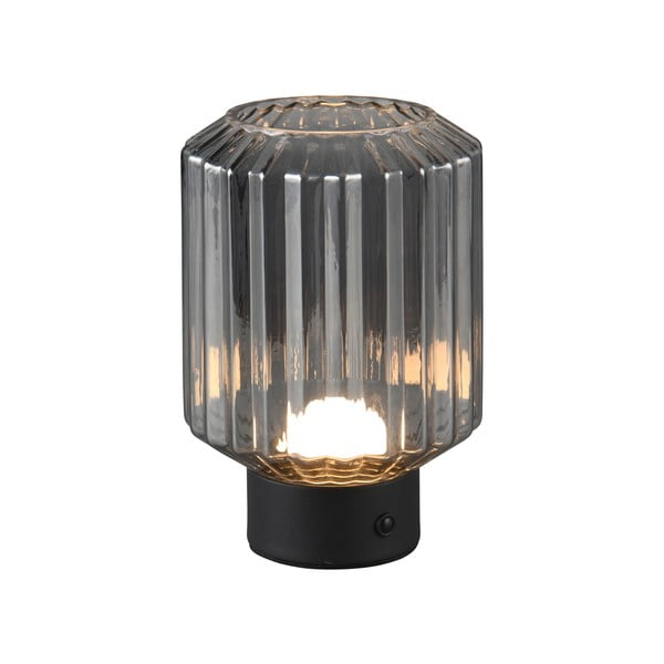 Stalinis šviestuvas juodos spalvos/pilkos spalvos LED su pritemdymo funkcija (aukštis 19,5 cm) su stiklo gaubtu Lord – Trio-image-1