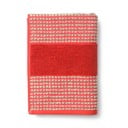 Iš frote audinio iš organiškos medvilnės vonios rankšluostis raudonos spalvos 70x140 cm Check – JUNA