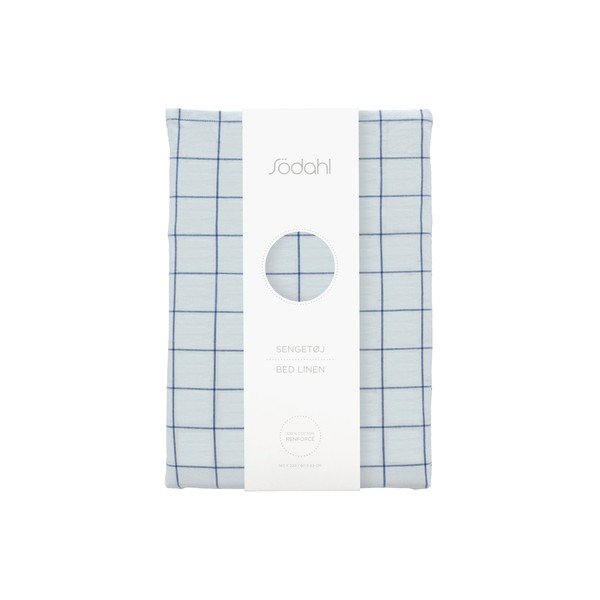 Šviesiai mėlynos spalvos iš ranforce medvilnės viengulė patalynė 140x200 cm Vista – Södahl-image-4