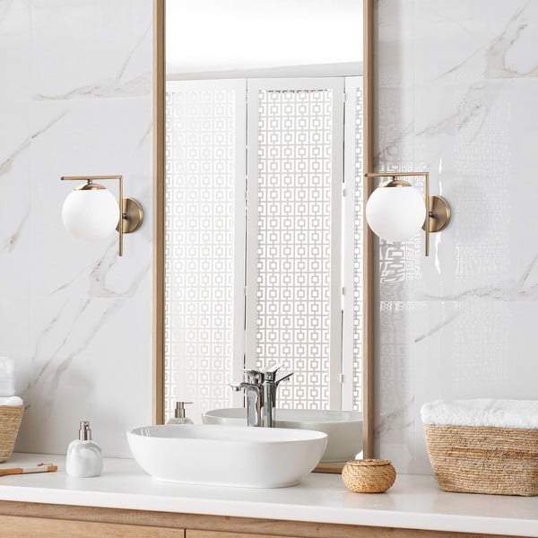 Sieninė lempa baltos spalvos/auksinės spalvos ø 15 cm Antique – Opviq lights-image-2