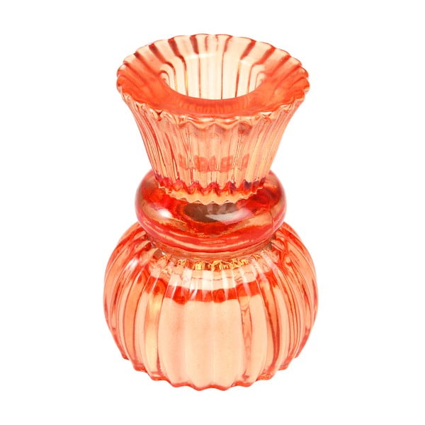 Žema oranžinio stiklo žvakidė - Rex London-image-1