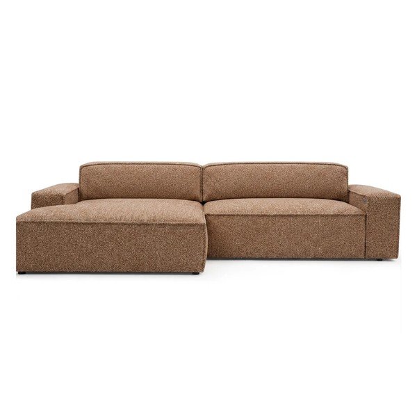 Oranžinės spalvos sulankstoma/ar elektrisko sēdekļa regulēšanu kampinė sofa (su kairiuoju kampu) Abel – Bobochic Paris