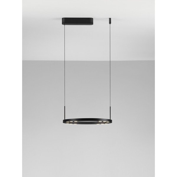 Matinės juodos spalvos iš aliuminio kabantis šviestuvas LED su pritemdymo funkcija ø 40 cm Lunette – Nova Luce-image-4