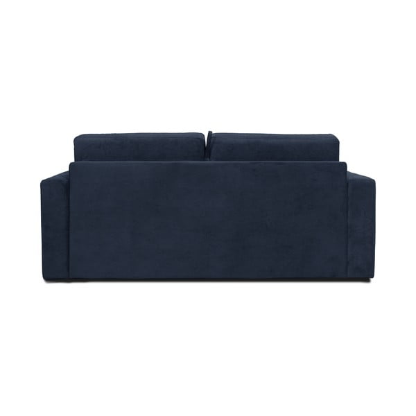 Tamsiai mėlyna aksominė sofa-lova Scandic Elbeko-image-3