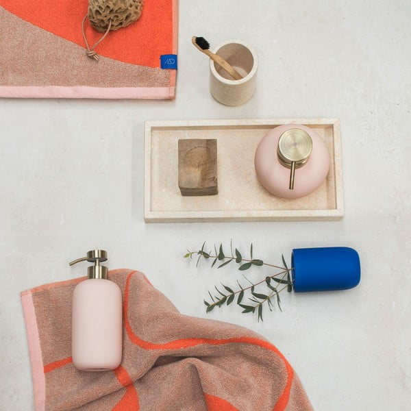 Rankšluosčiai oranžinės spalvos/šviesiai rudos spalvos iš organiškos medvilnės 2 vnt. 50x90 cm Nova Arte – Mette Ditmer Denmark-image-2