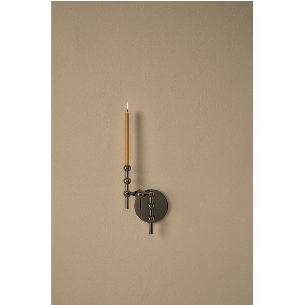 Blizgios juodos spalvos iš metalo vaza (aukštis 10 cm) Nagel – STOFF Nagel-image-3