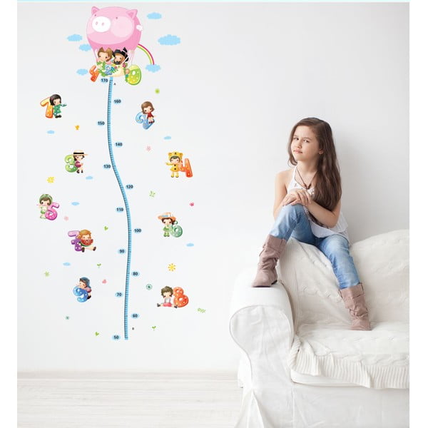 Sienų lipdukas su vaikišku metru Ambiance Balloon with Little Kids