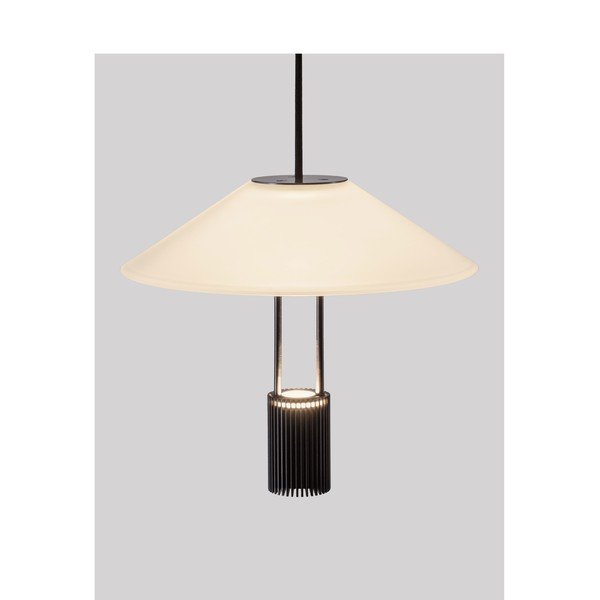 Matinės juodos spalvos iš aliuminio kabantis šviestuvas LED ø 22 cm su gaubtu iš akrilo stiklo Anafi – Nova Luce-image-3