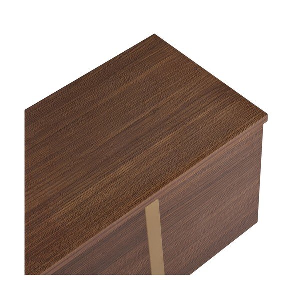 Tamsios natūralios spalvos TV spintelė iš riešutmedžio 180x50x30 cm Onera – Kalune Design-image-3